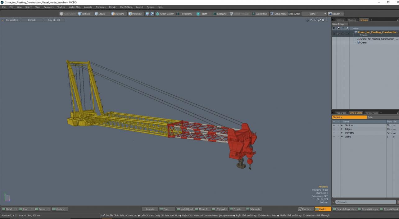 3D Crane for Floating Construction Vessel model