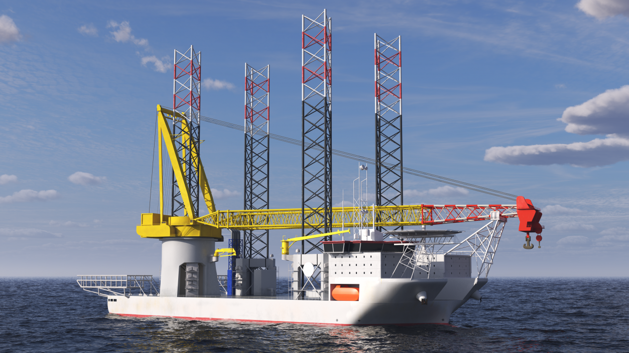 3D Crane for Floating Construction Vessel model