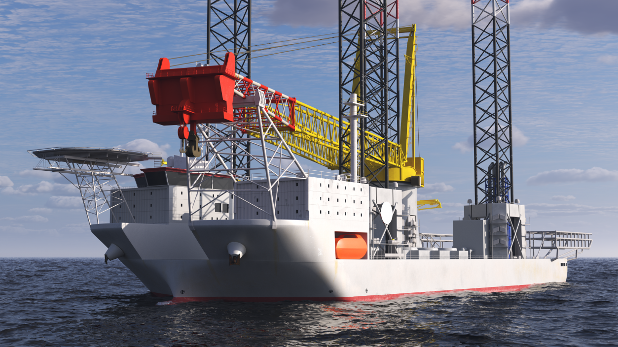 3D Crane for Floating Construction Vessel model