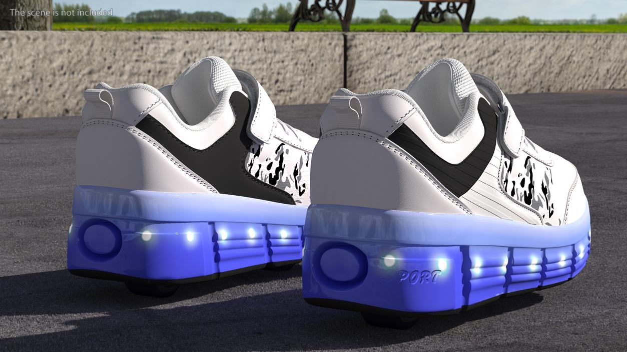 Roller Shoes Light White 3D model