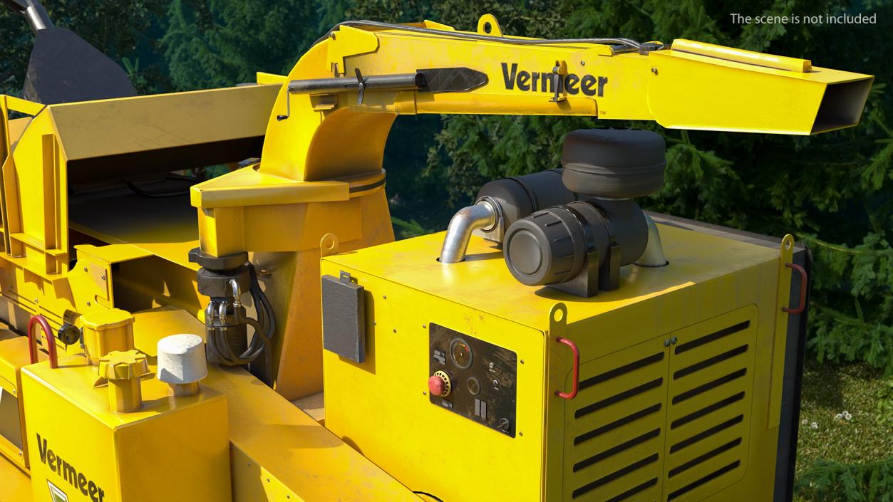 3D Vermeer BC2100XL Towed Wood Chipper Dirty