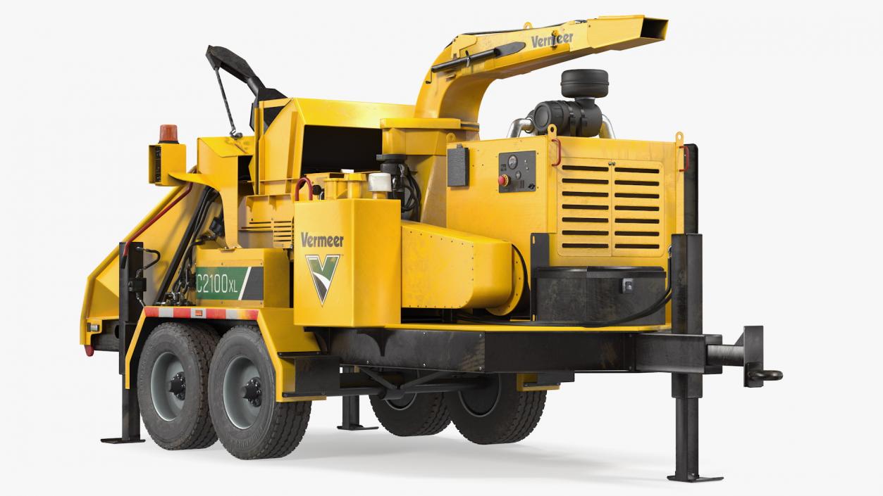 3D Vermeer BC2100XL Towed Wood Chipper Dirty