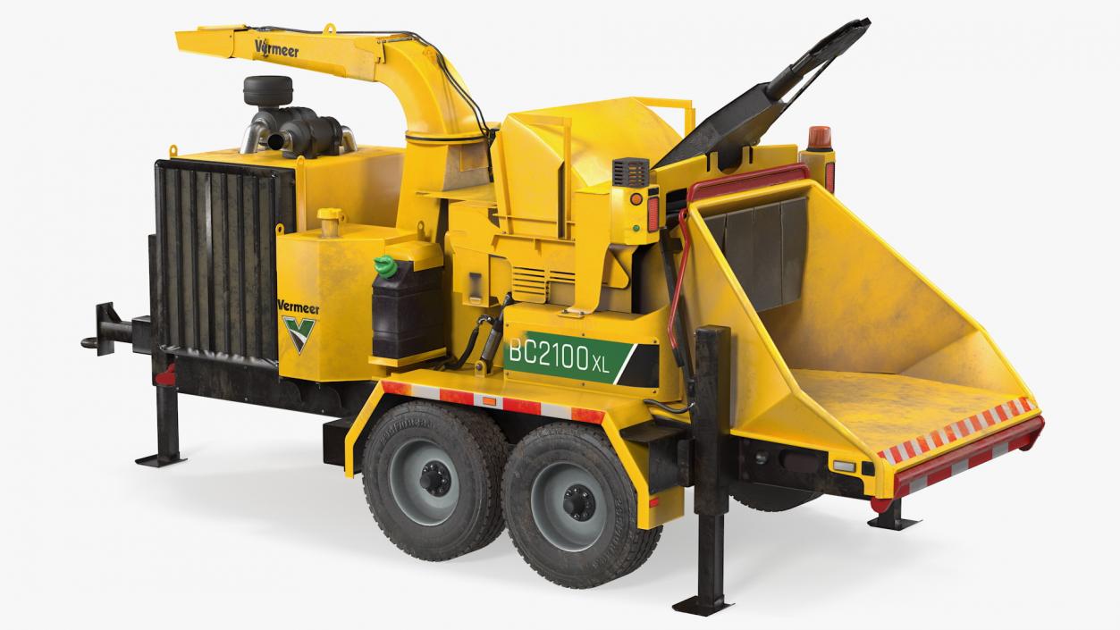 3D Vermeer BC2100XL Towed Wood Chipper Dirty