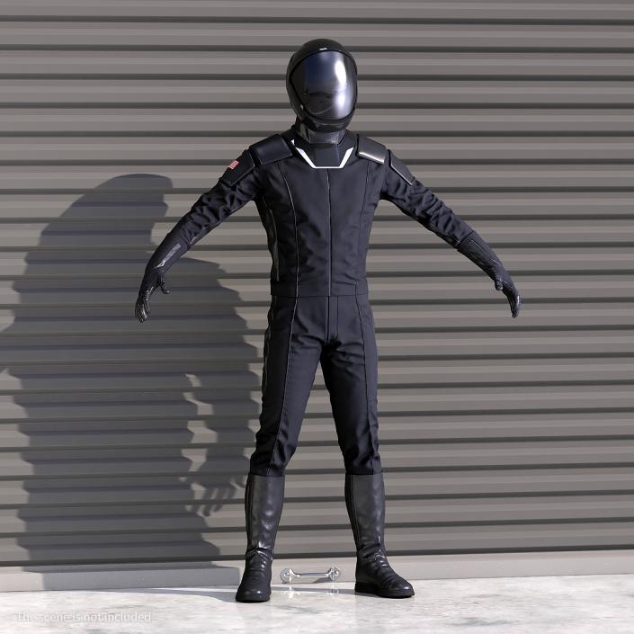 Sci Fi Astronaut Suit Black 3D