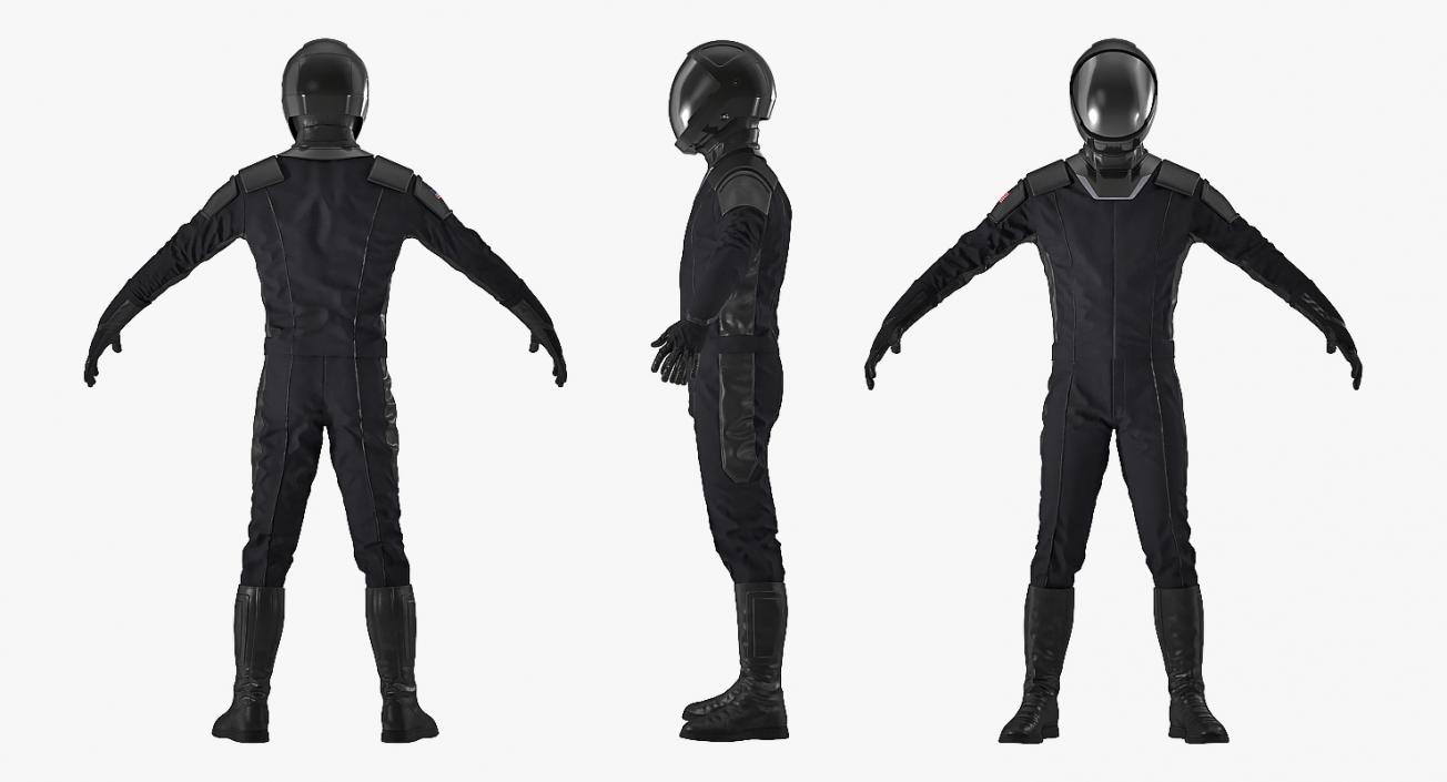 Sci Fi Astronaut Suit Black 3D