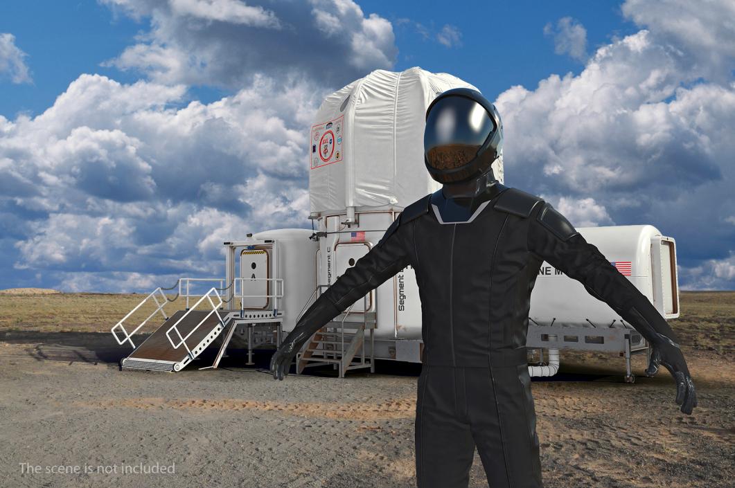 Sci Fi Astronaut Suit Black 3D