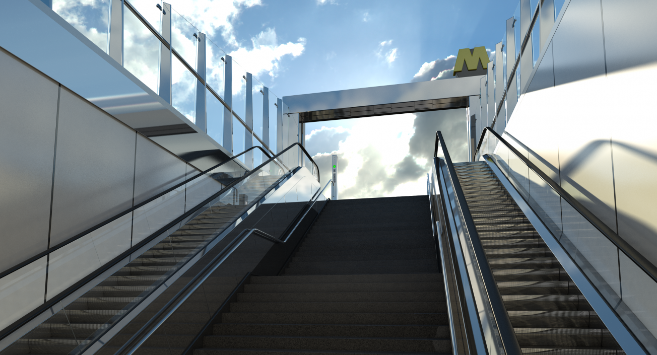 3D Escalator and Moving Walkway 3D Models Collection 2