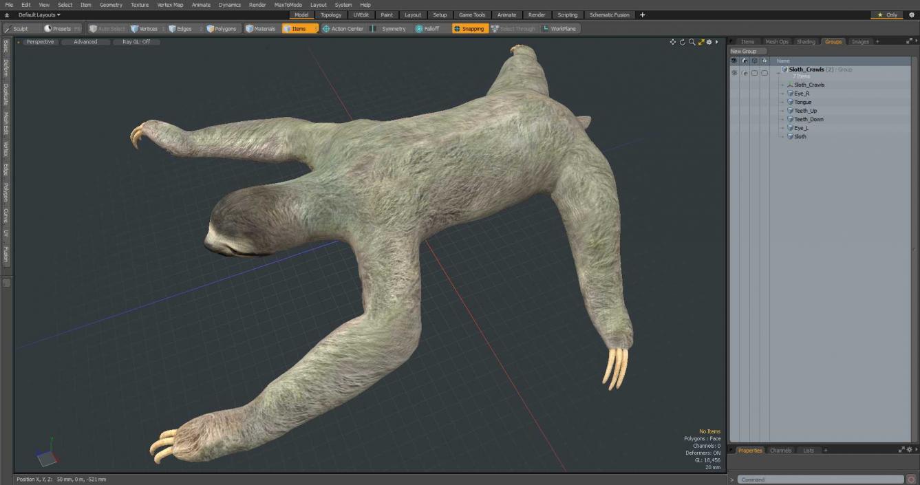 Sloth Crawls 3D