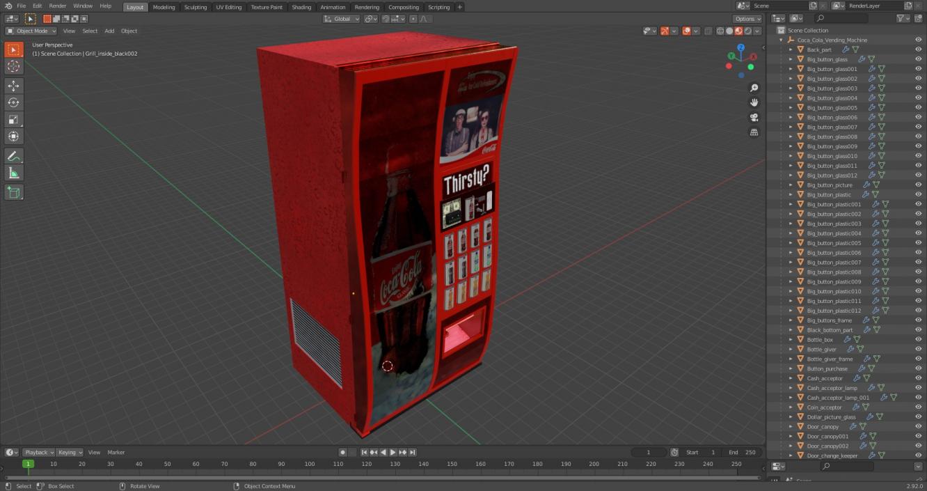 Coca Cola Vending Machine 2 3D