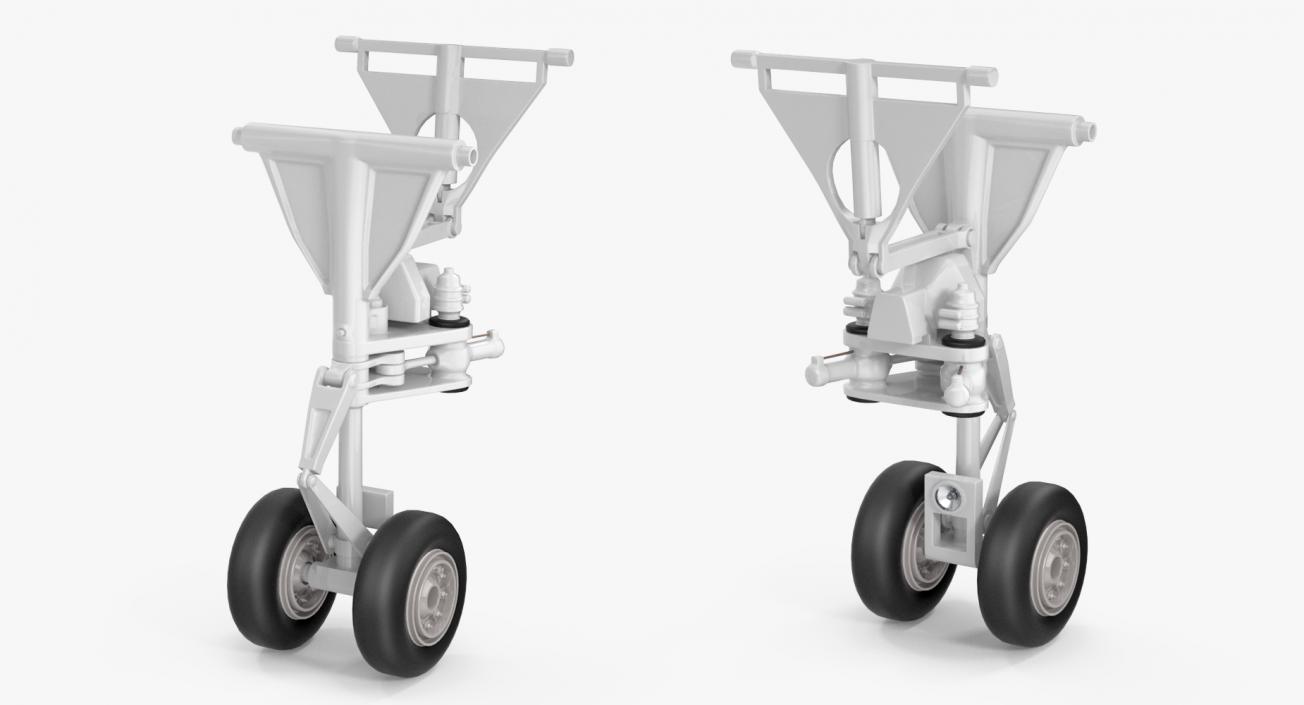 3D Aircraft Jet Front Landing Gear