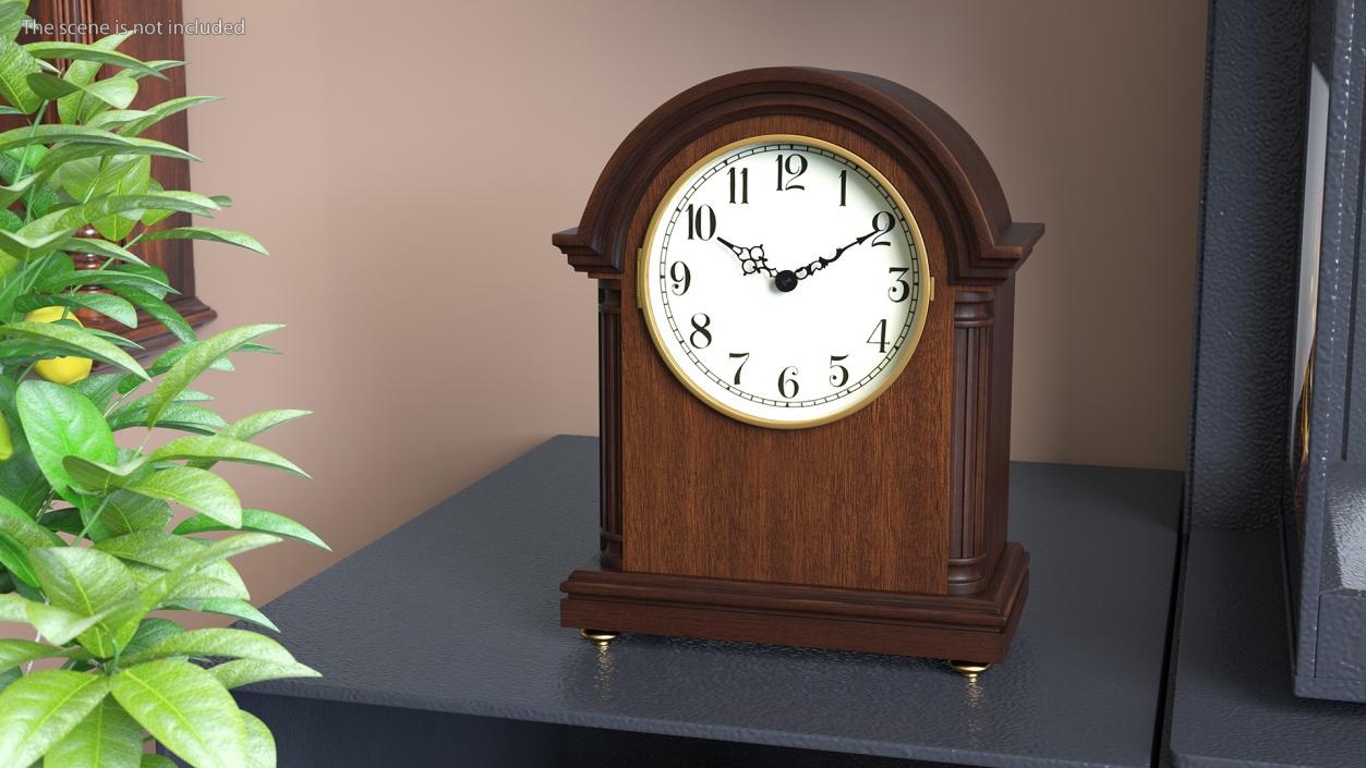 3D Barrister Style Mantel Clock model