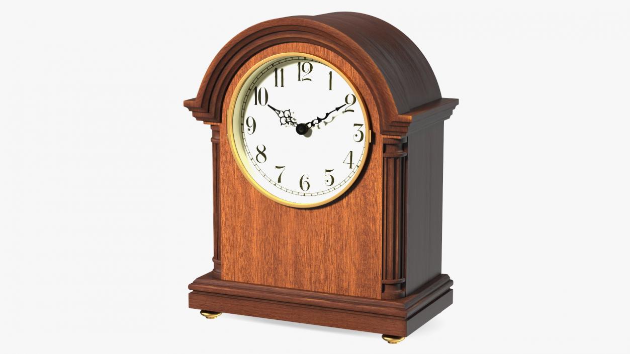 3D Barrister Style Mantel Clock model