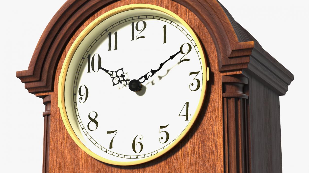 3D Barrister Style Mantel Clock model