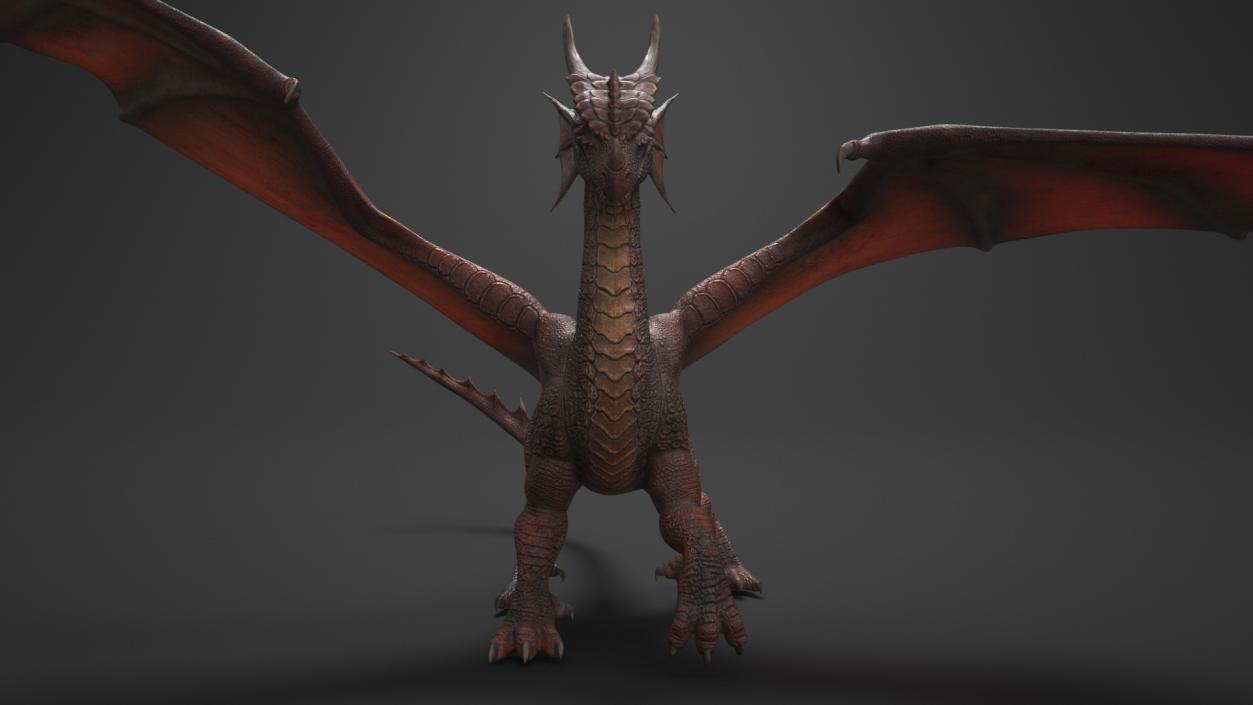 Dragon Fantasy Beast Standing 3D model