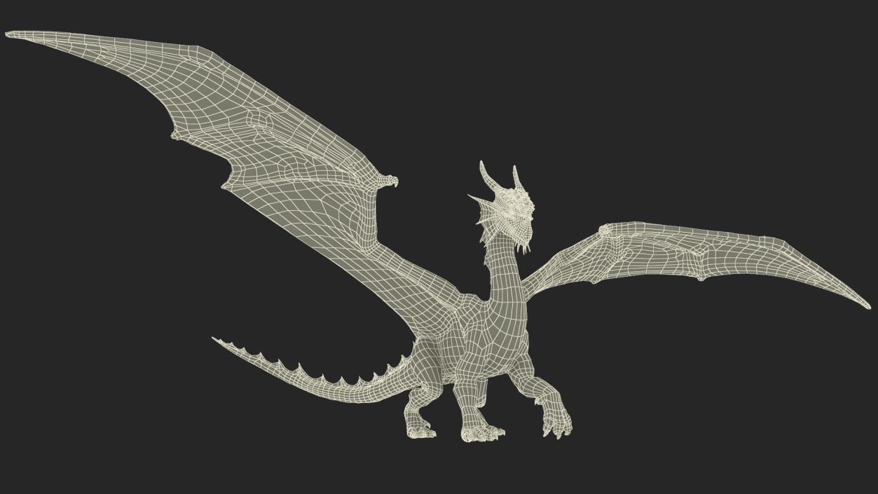 Dragon Fantasy Beast Standing 3D model