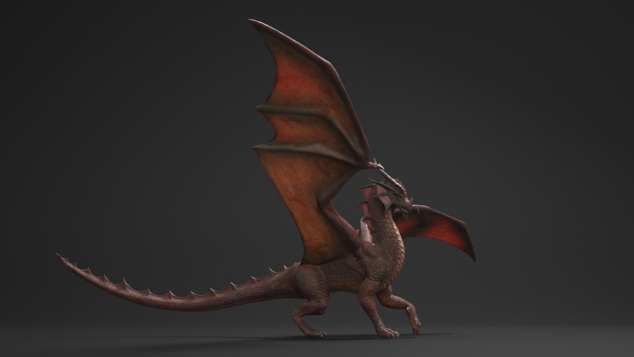 Dragon Fantasy Beast Standing 3D model