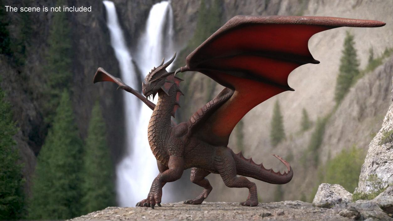 Dragon Fantasy Beast Standing 3D model