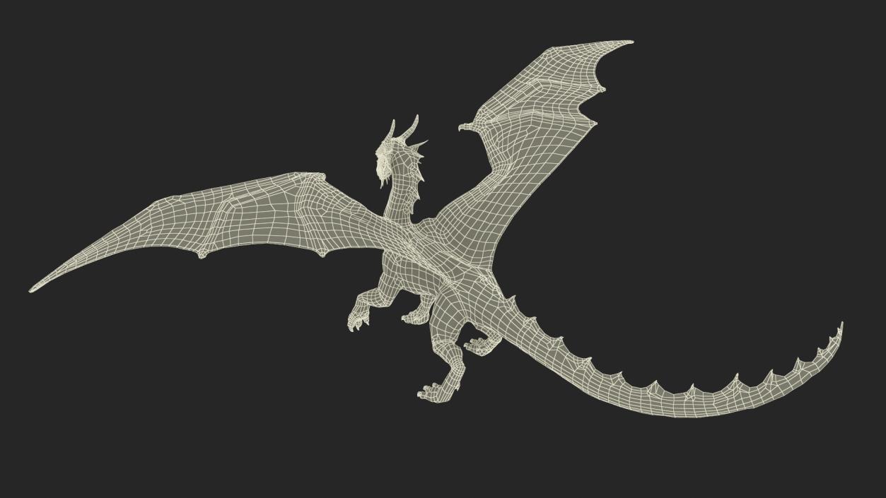 Dragon Fantasy Beast Standing 3D model