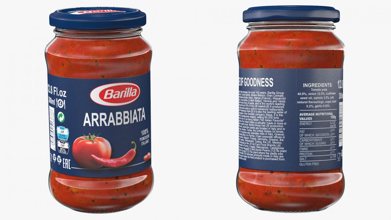 Barilla Arrabbiata Sauce 400g 3D model