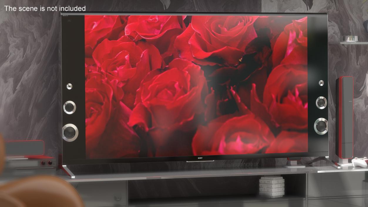 3D model Sony X900B 4K Ultra HD TV Turned On