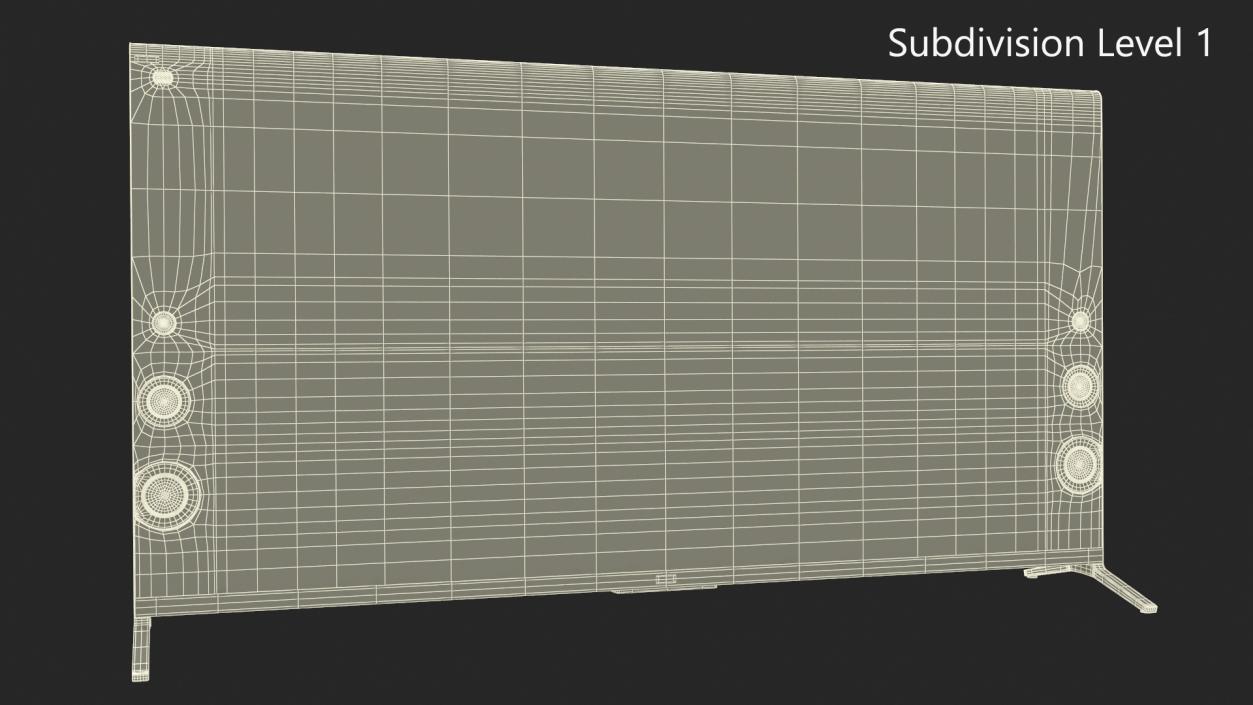 3D model Sony X900B 4K Ultra HD TV Turned On