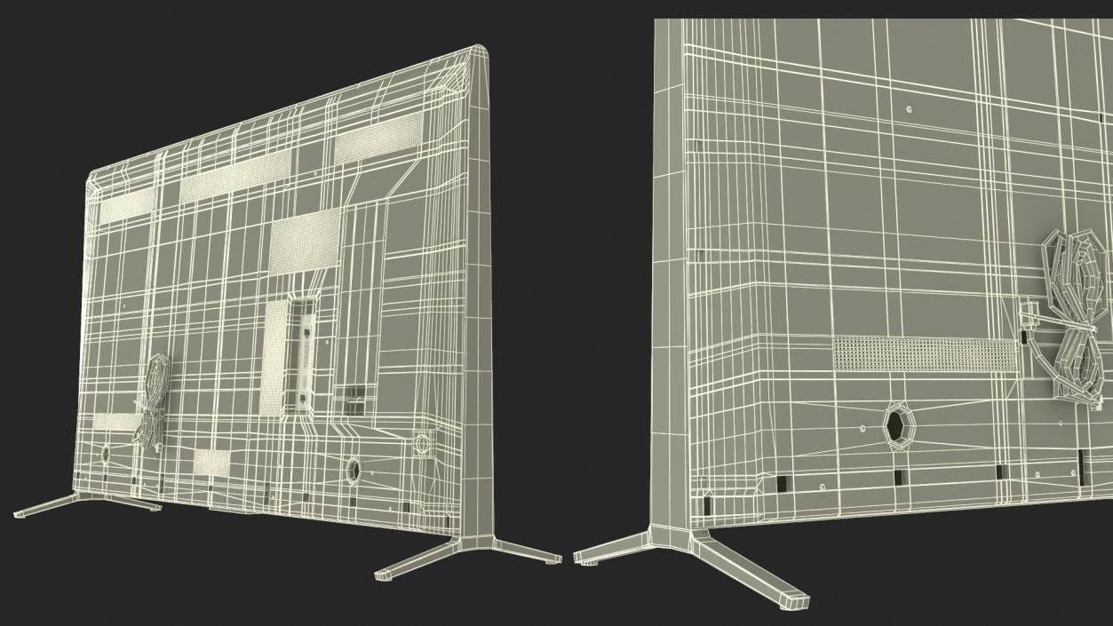 3D model Sony X900B 4K Ultra HD TV Turned On