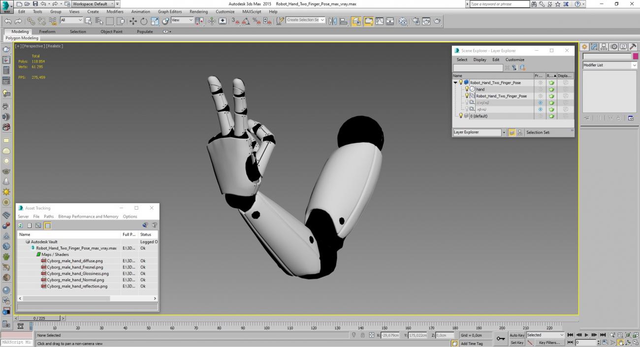 3D Robot Hand Two Finger Pose