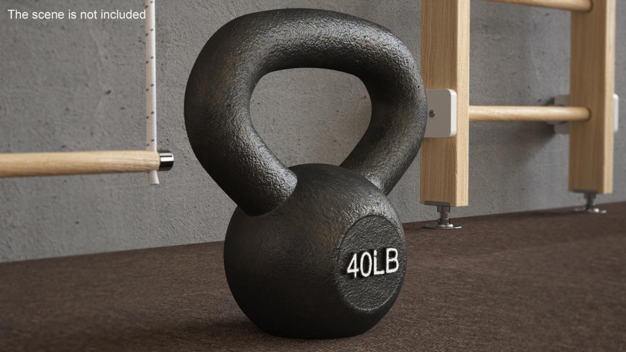 3D Body Solid Iron Kettlebell 40lb