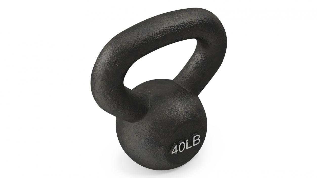 3D Body Solid Iron Kettlebell 40lb