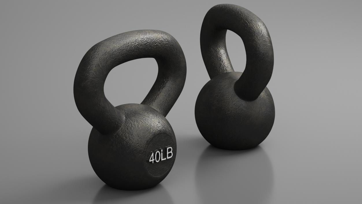 3D Body Solid Iron Kettlebell 40lb