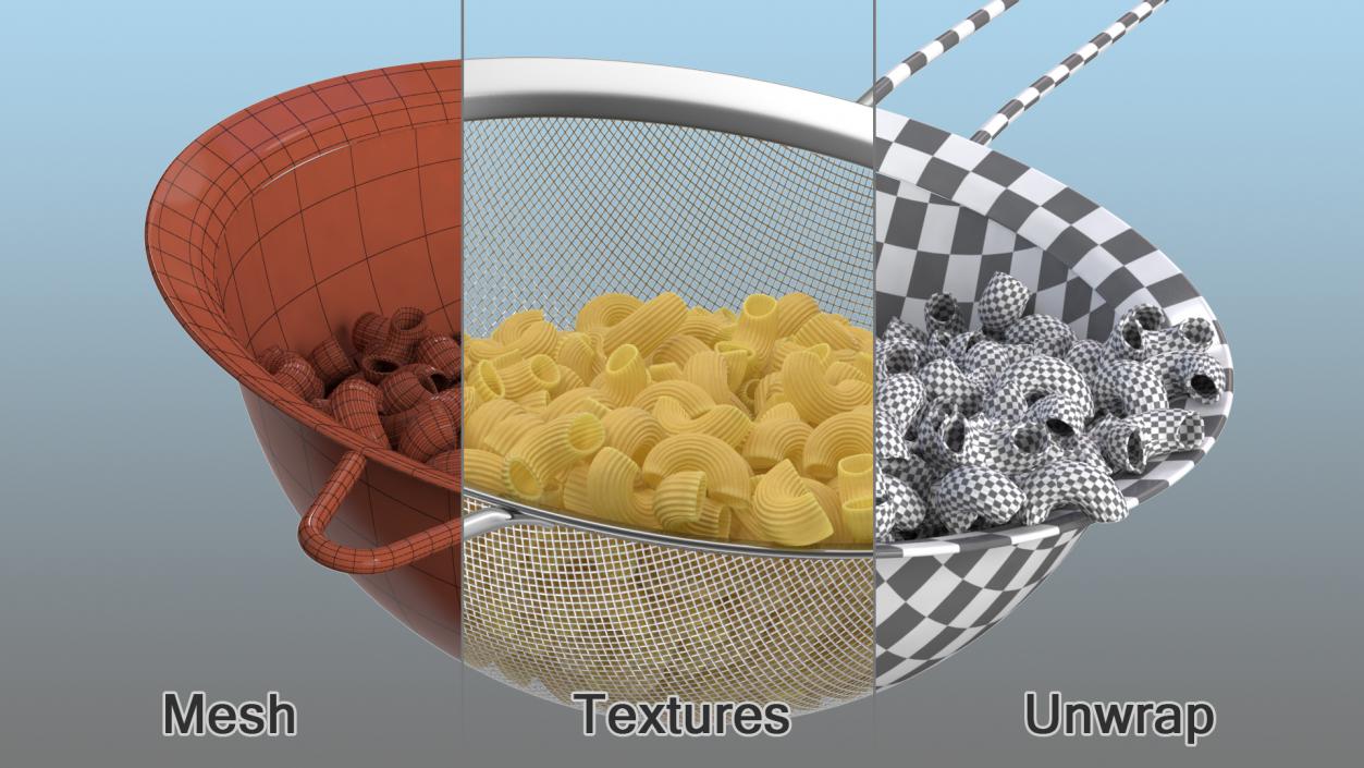 3D Cooked Pasta Collection model