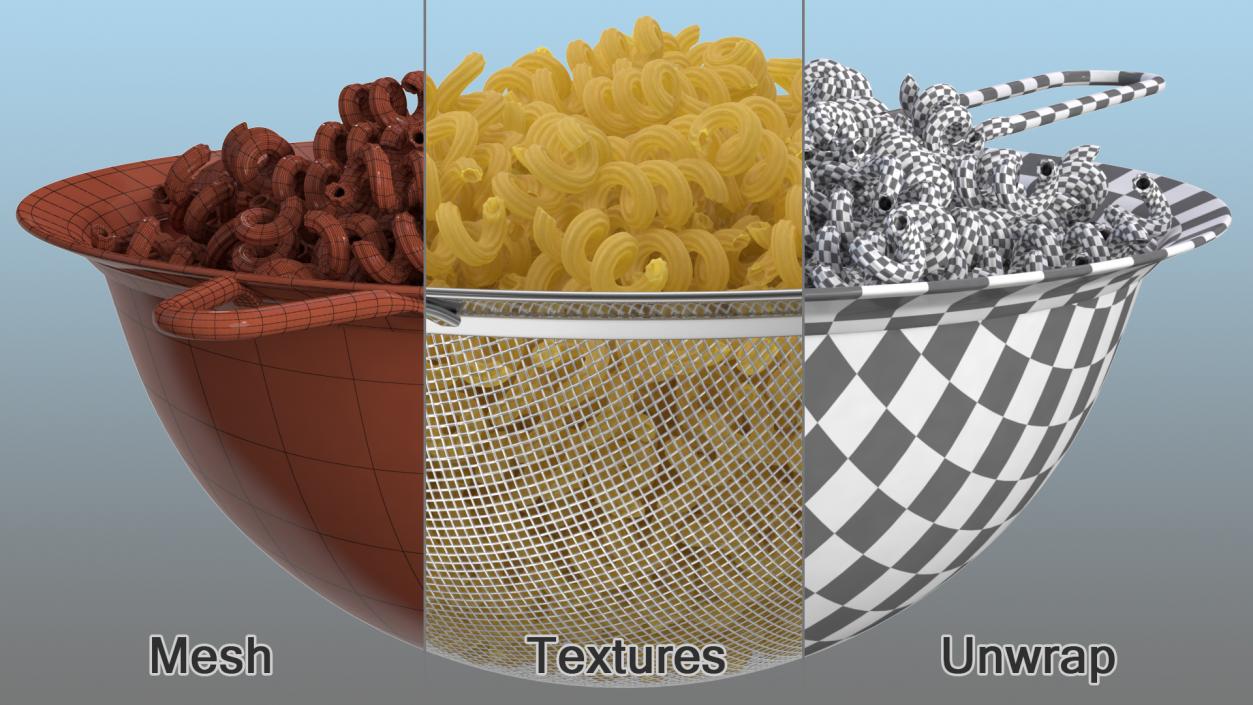 3D Cooked Pasta Collection model