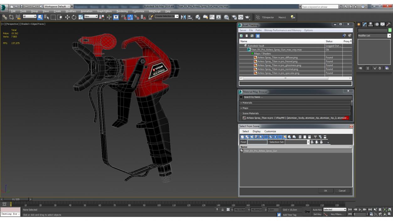 3D model Titan RX Pro Airless Spray Gun