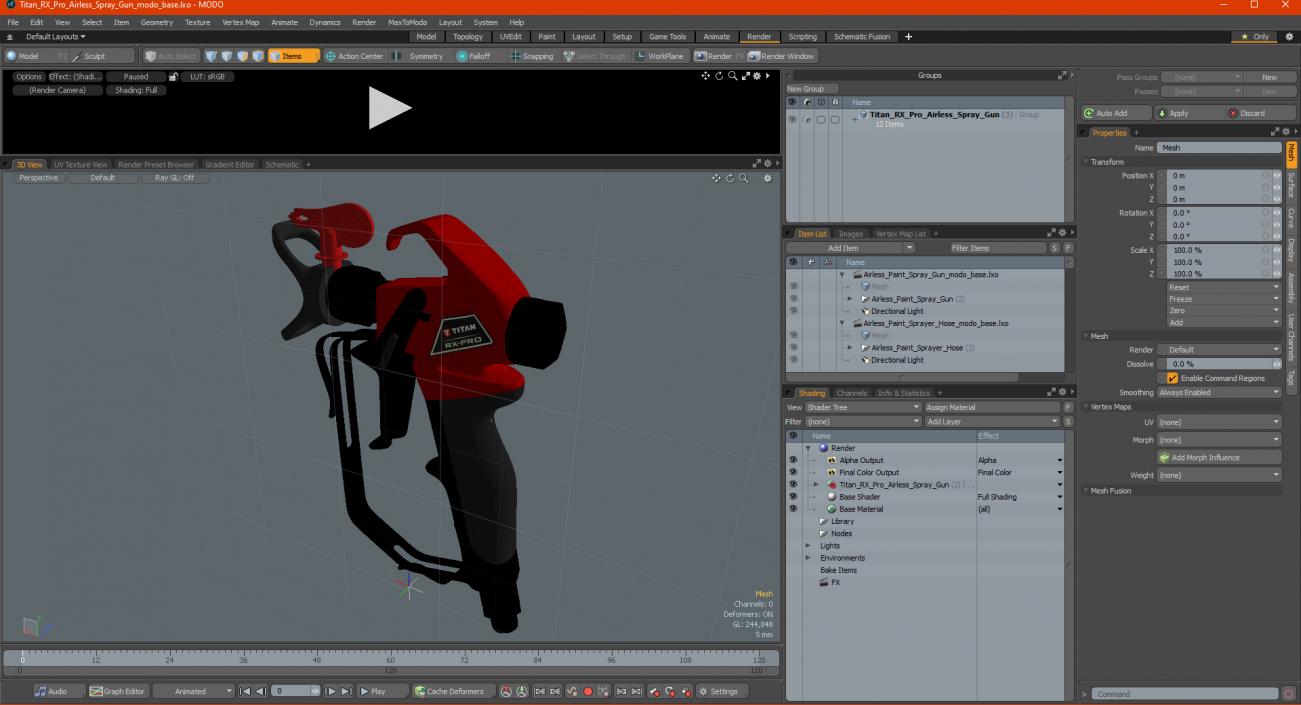 3D model Titan RX Pro Airless Spray Gun