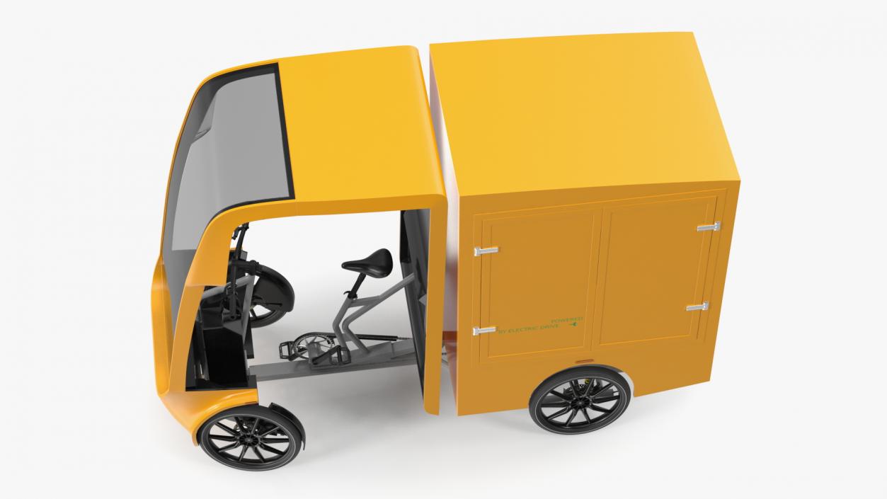 3D Electric Cargo Bike EAV DHL Rigged for Maya model