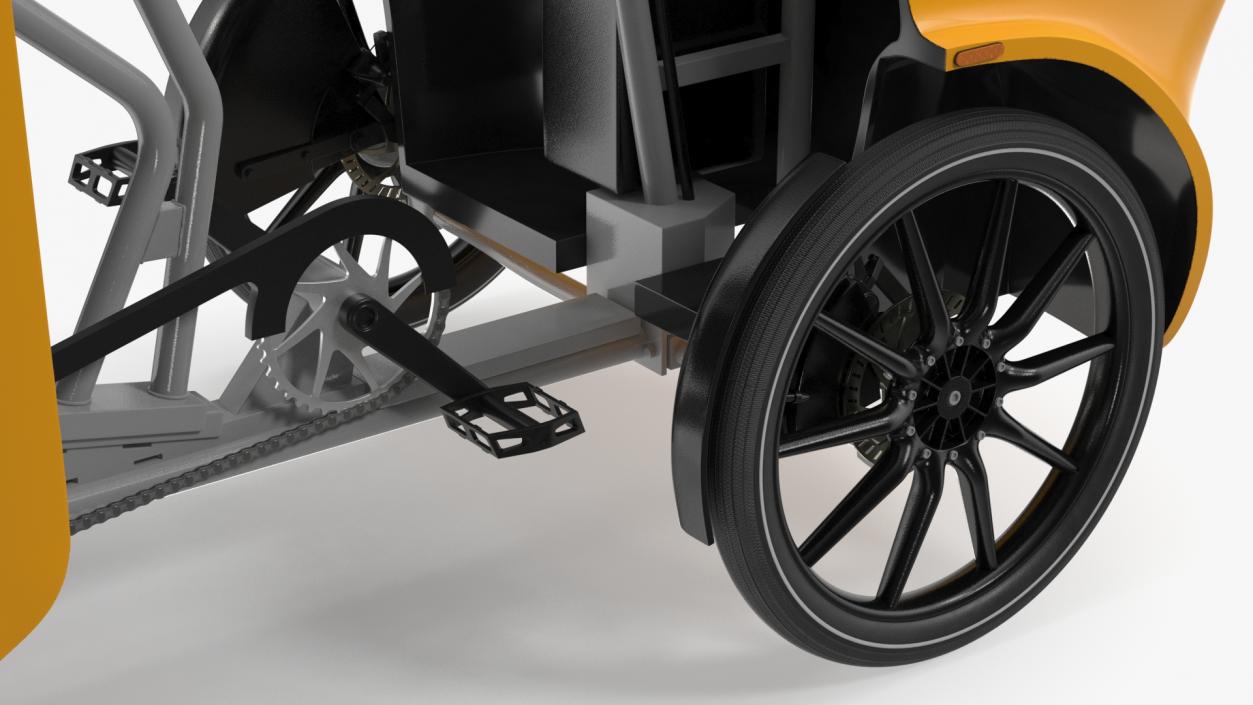 3D Electric Cargo Bike EAV DHL Rigged for Maya model