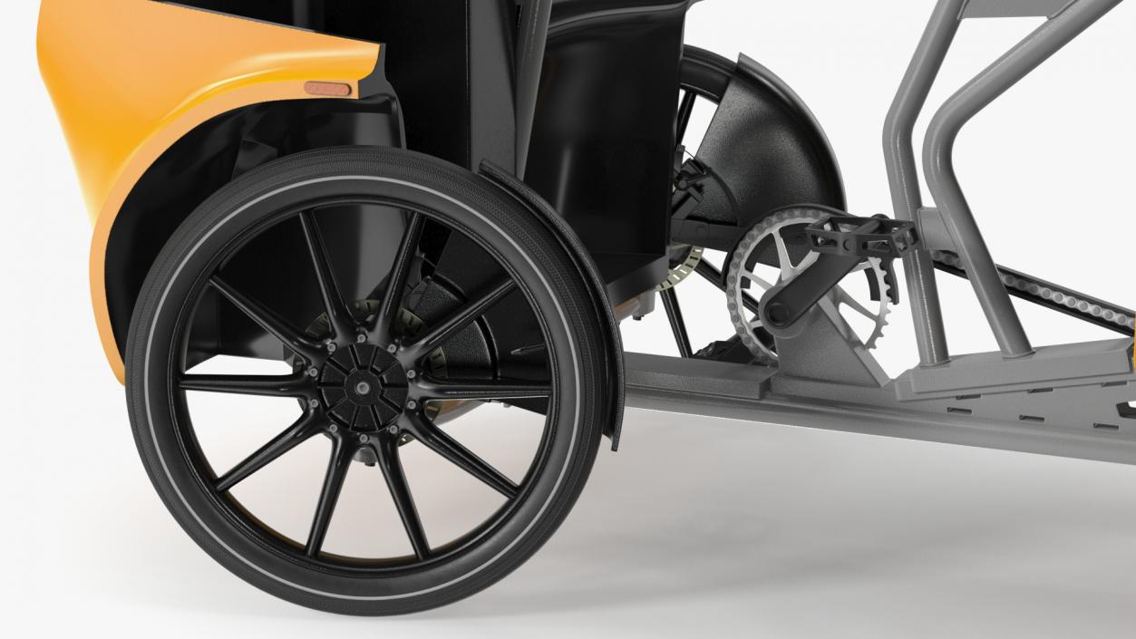 3D Electric Cargo Bike EAV DHL Rigged for Maya model