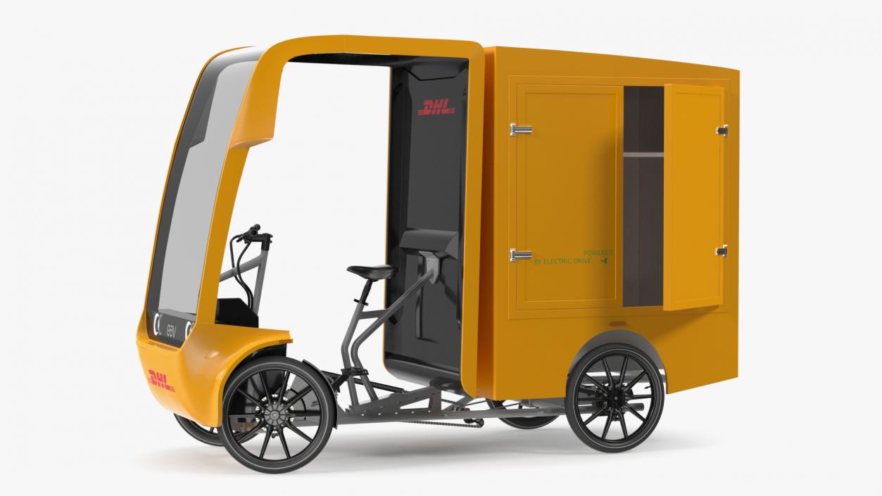 3D Electric Cargo Bike EAV DHL Rigged for Maya model