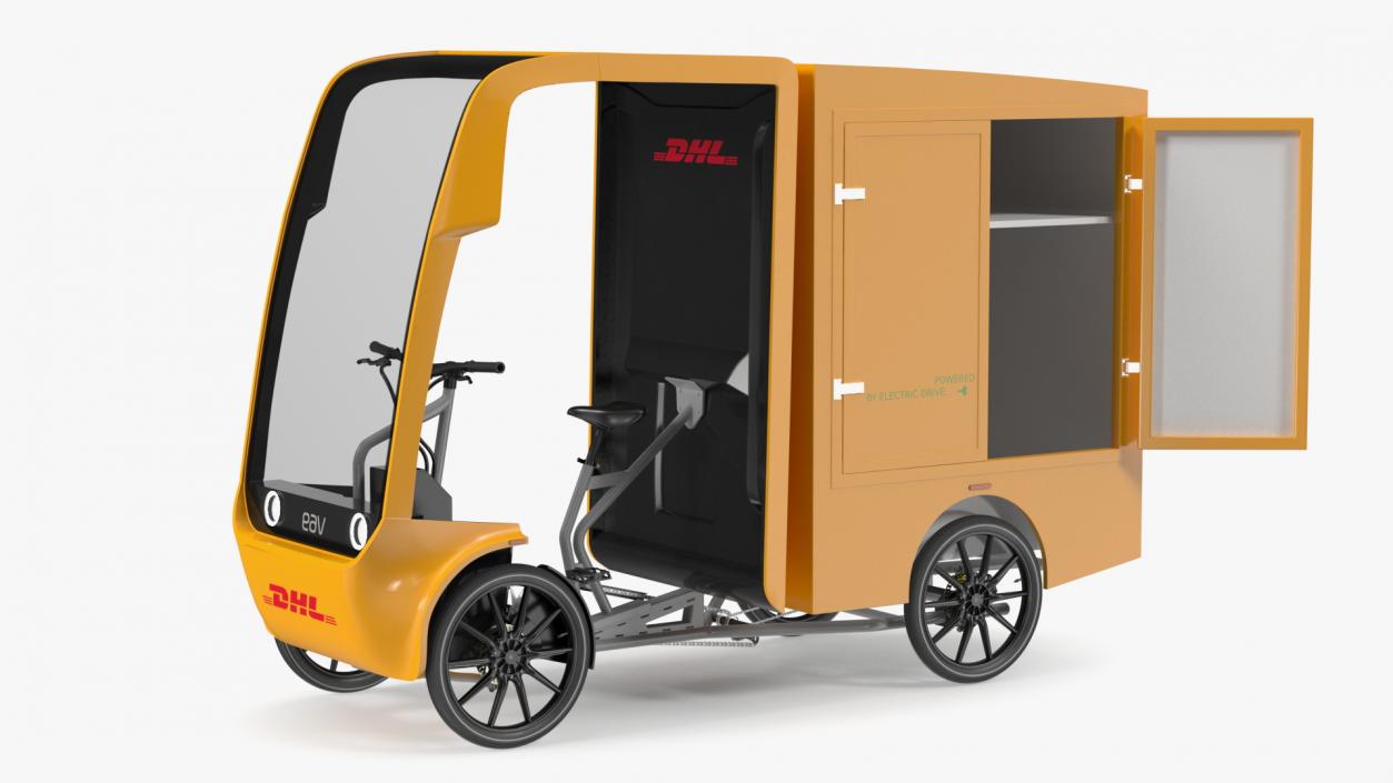 3D Electric Cargo Bike EAV DHL Rigged for Maya model