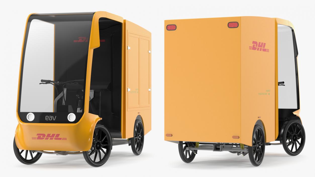 3D Electric Cargo Bike EAV DHL Rigged for Maya model