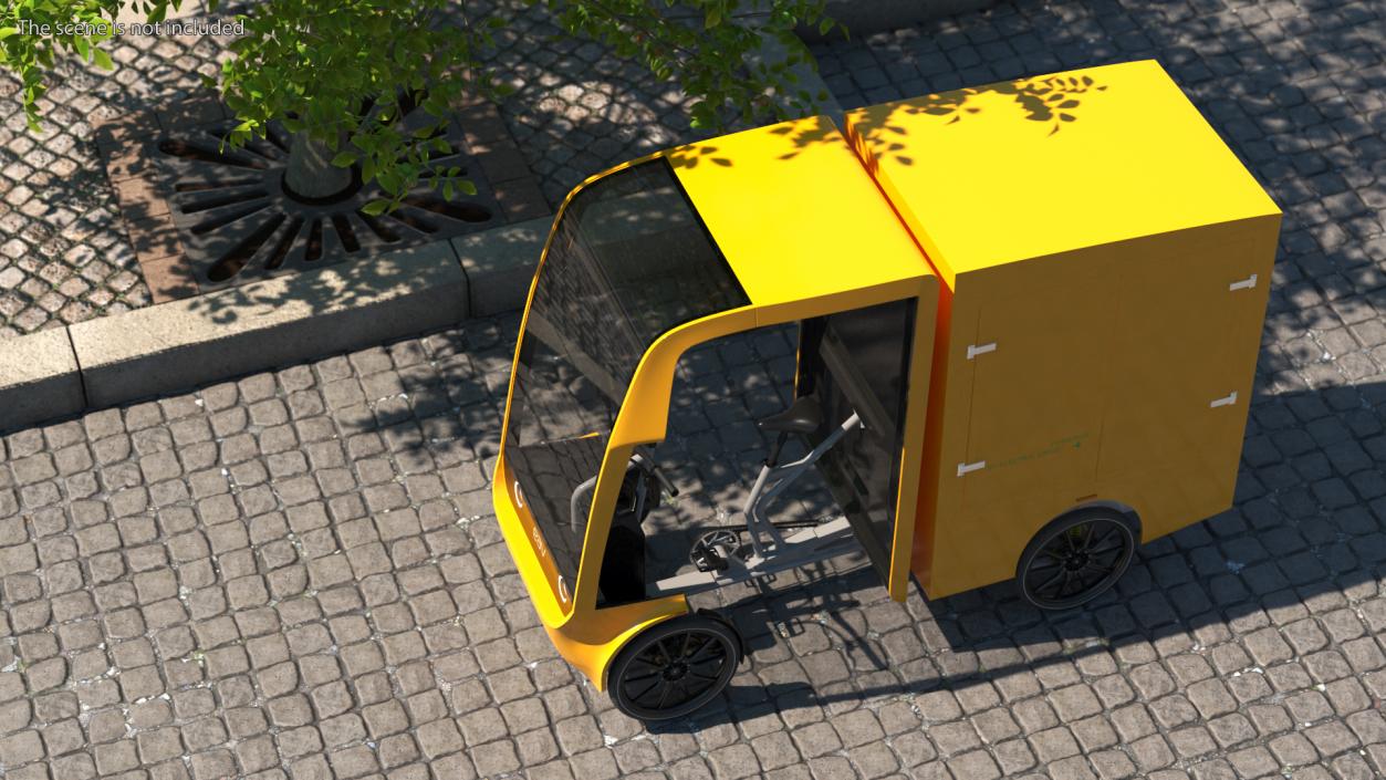 3D Electric Cargo Bike EAV DHL Rigged for Maya model