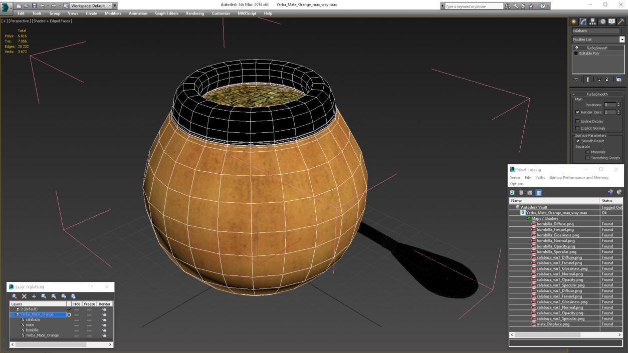 Yerba Mate Orange 3D