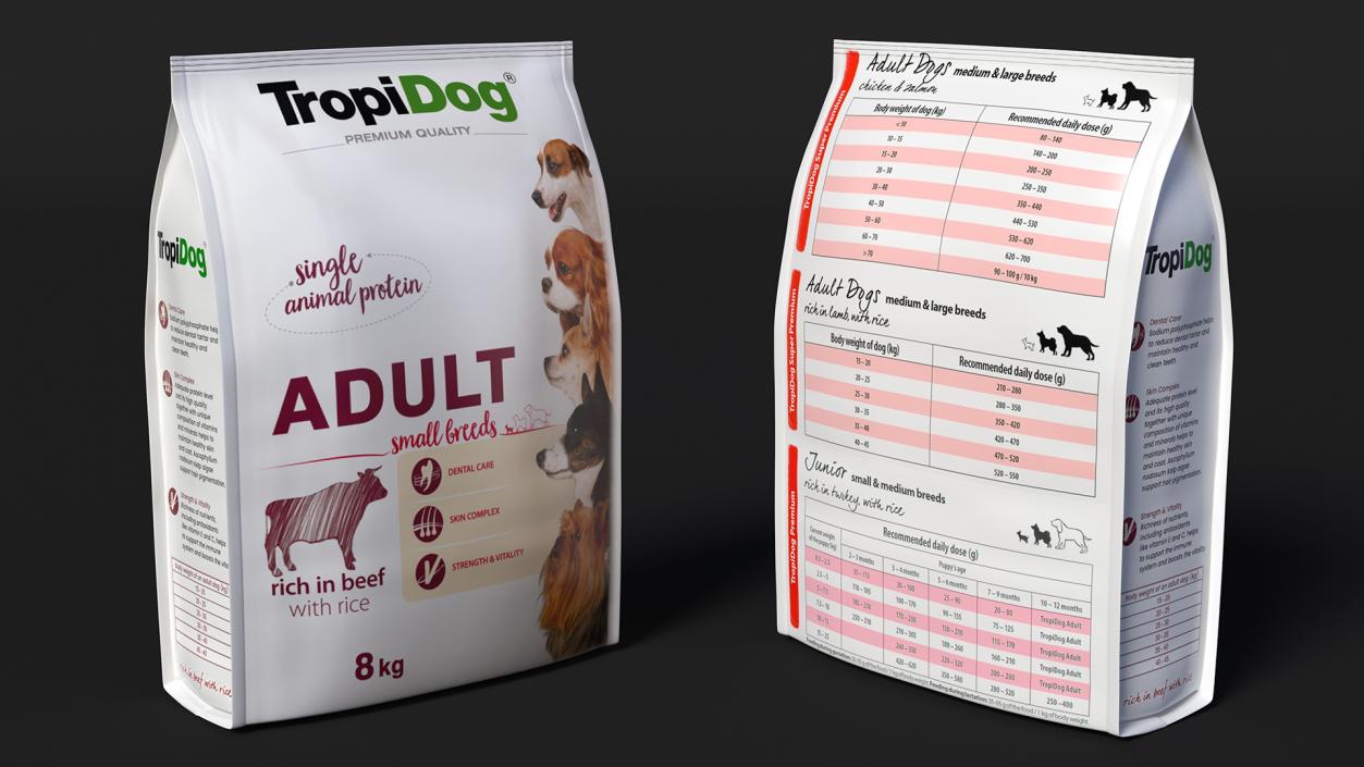 3D TropiDog Pet Food Large Package