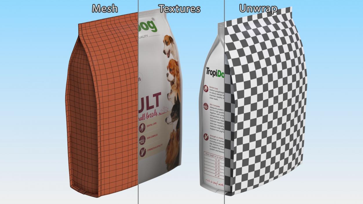 3D TropiDog Pet Food Large Package