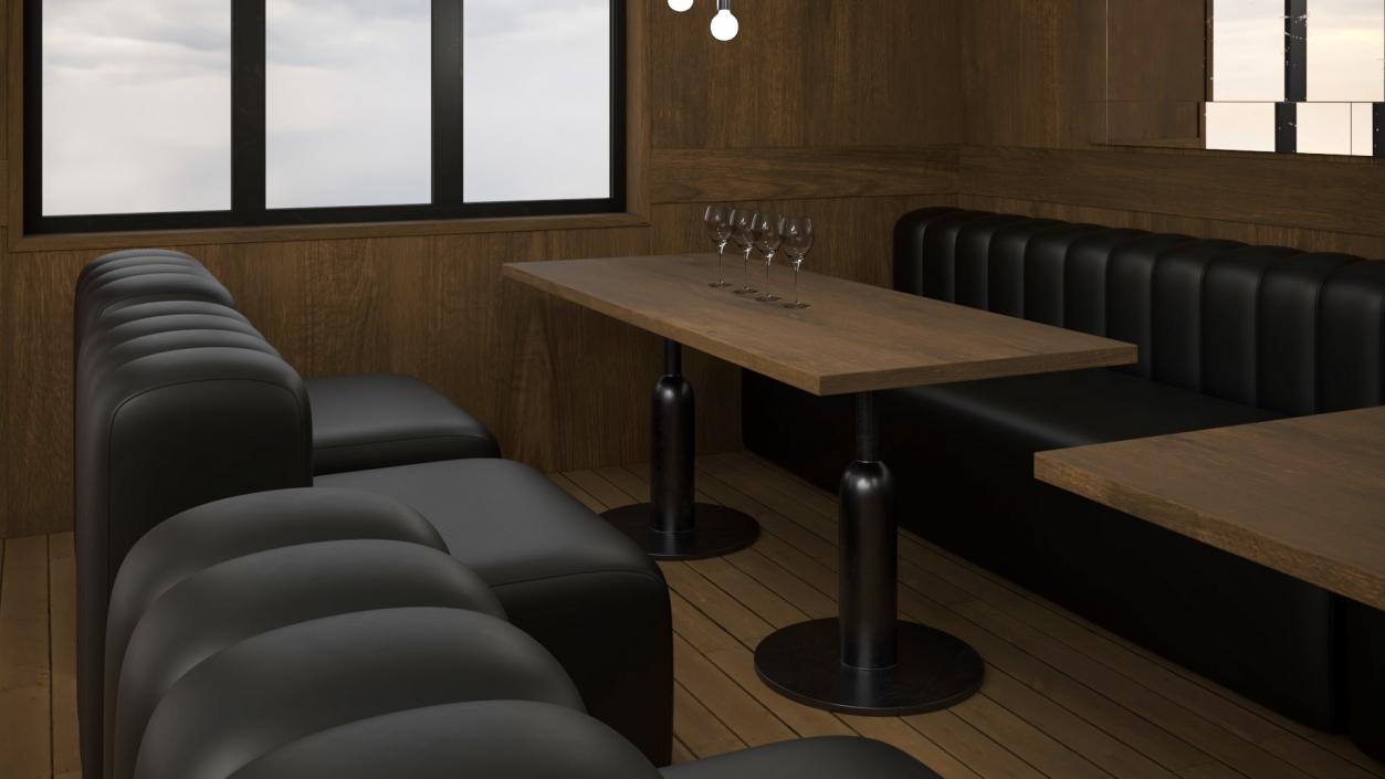 3D Modern Bar with Shelves model