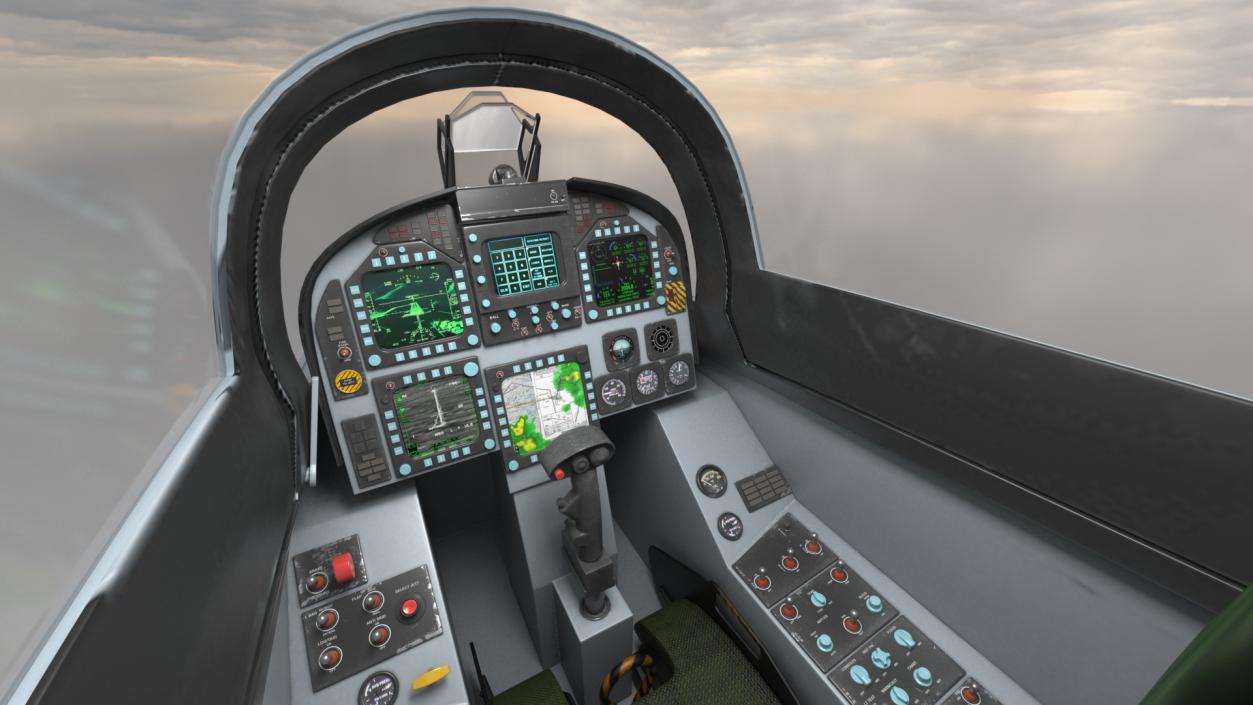 3D Fighter Jet Boeing EA 18G with Pilot