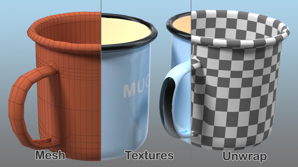 3D model Enamel Mug