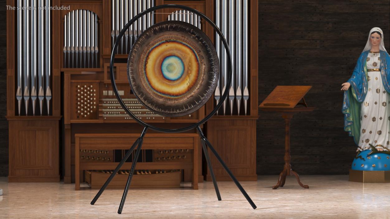 Symphonic Gong 40 inch Round Stand 3D model