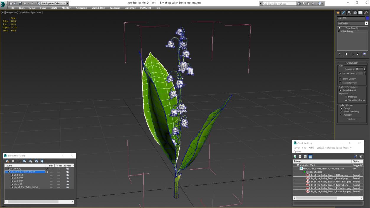 3D model Lily of the Valley Branch