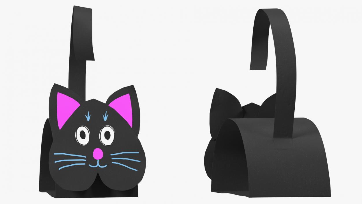 Craft Paper Toy Cat 3D model